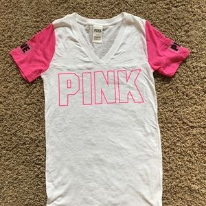 Victoria’s Secret PINK Short Sleeve V-neck Shirt
